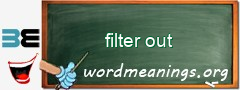 WordMeaning blackboard for filter out